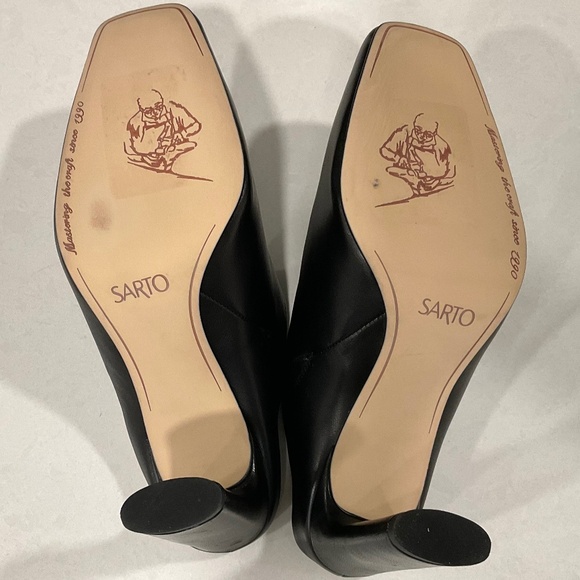 SARTO Franco Sarto Flexa Leather Slide Mules Black Size 7.5 NWOT - Picture 6 of 8